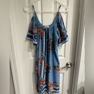 Venus floral cold shoulder dress